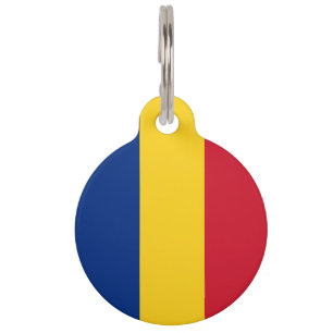 Rumänische Flagge Haustiermarke