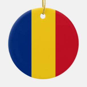 Rumänische Flagge Keramik Ornament