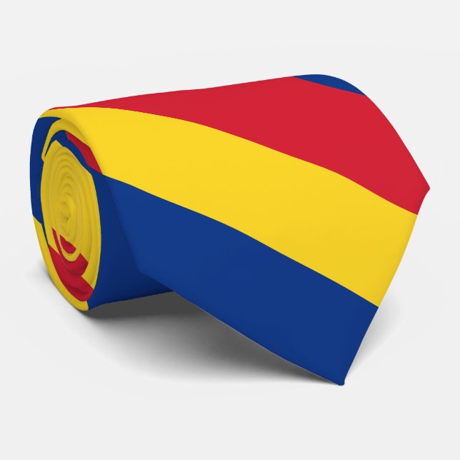 Rumänische Flagge Krawatte (Gerollt)
