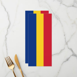 Rumänische Flagge Menükarte