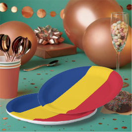 Rumänische Flagge Pappteller