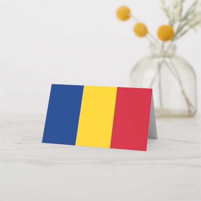 Rumänische Flagge Platzkarte (Vorderseite)