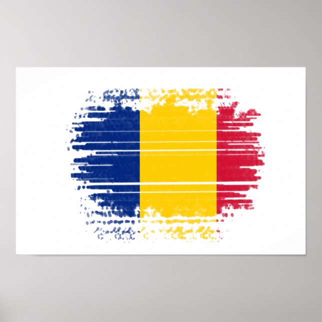 Rumänische Flagge Poster (Vorne)