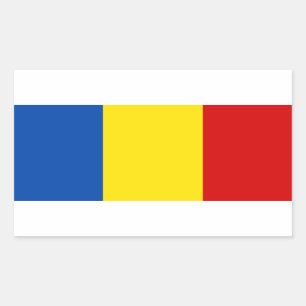 Rumänische Flagge Rechteckiger Aufkleber