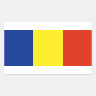 Rumänische Flagge Rechteckiger Aufkleber