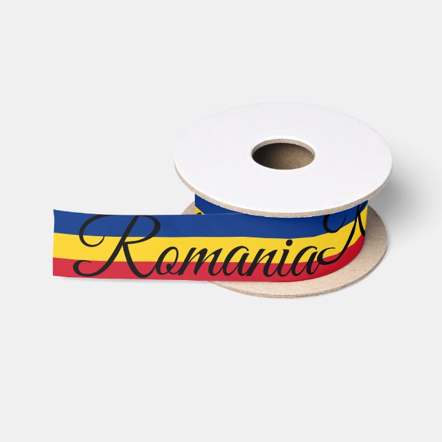 Rumänische Flagge, Reise, Urlaub/Sport Satinband (Spule)
