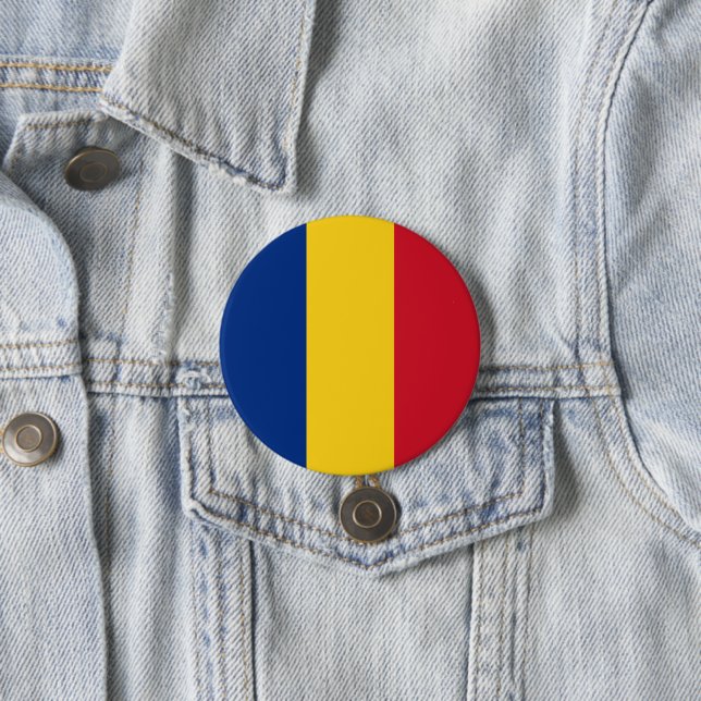 Rumänische Flagge (Rumänien) Button (Beispiel)