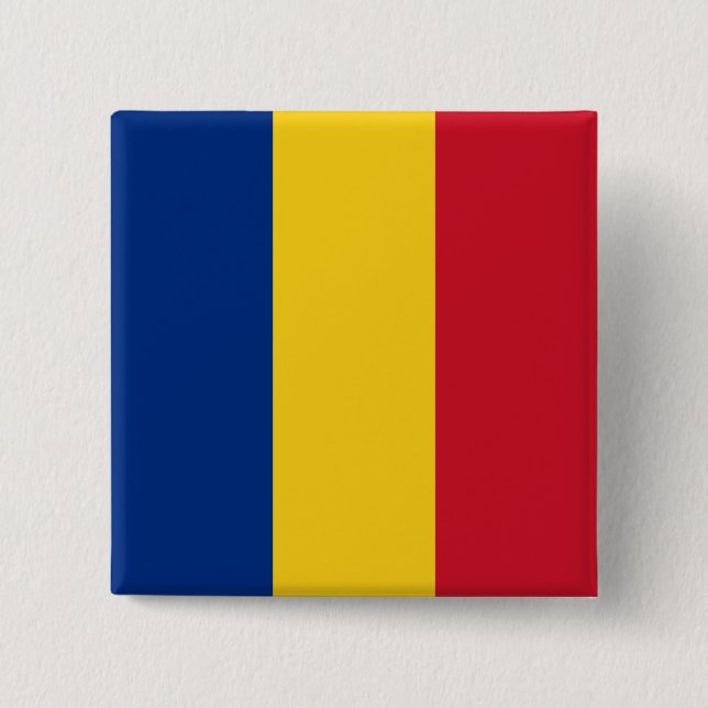 Rumänische Flagge (Rumänien) Button (Vorderseite)