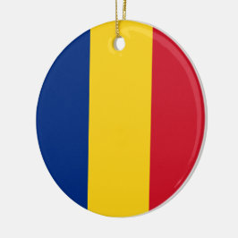 Rumänische Flagge (Rumänien) Keramik Ornament
