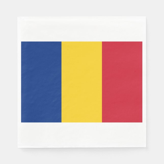 Rumänische Flagge (Rumänien) Serviette (Vorderseite)