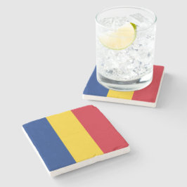 Rumänische Flagge (Rumänien) Steinuntersetzer