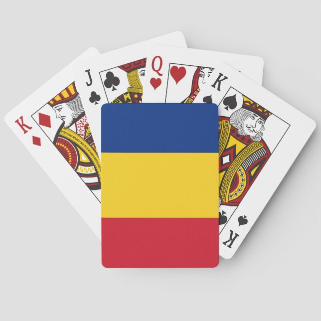 (Rumänische) Flagge Rumäniens Spielkarten (Rückseite)