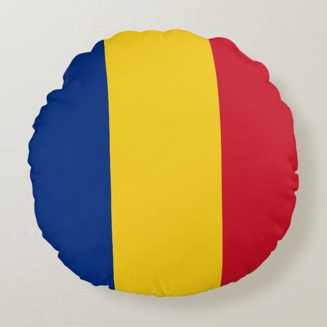 Rumänische Flagge Rundes Kissen (Vorderseite)