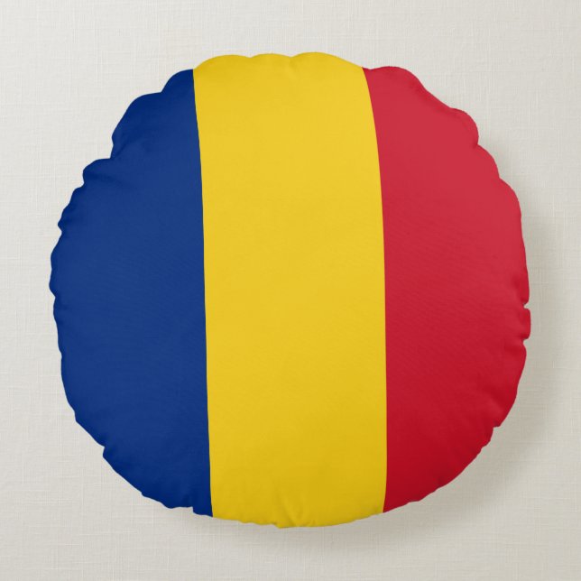 Rumänische Flagge Rundes Kissen (Vorderseite)
