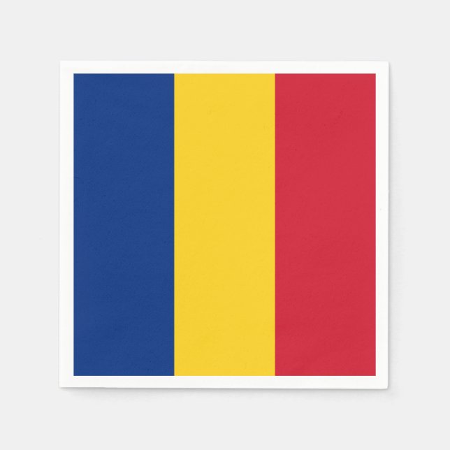 Rumänische Flagge Serviette (Vorderseite)