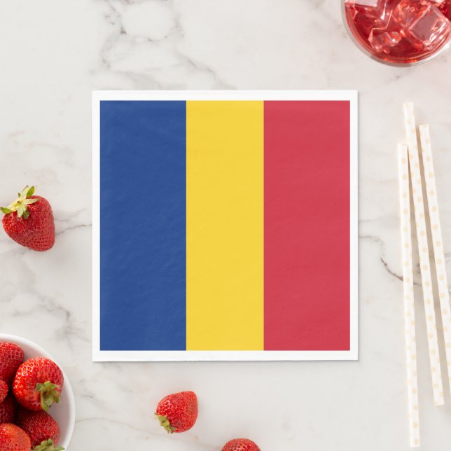 Rumänische Flagge Serviette (Beispiel)