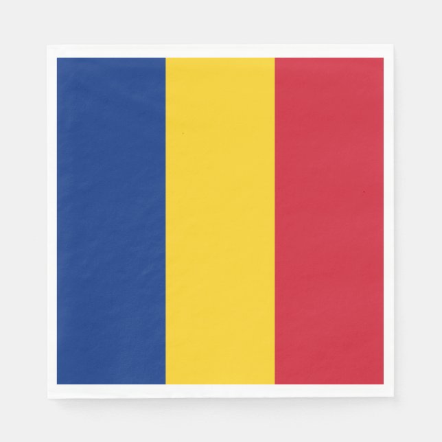 Rumänische Flagge Serviette (Vorderseite)