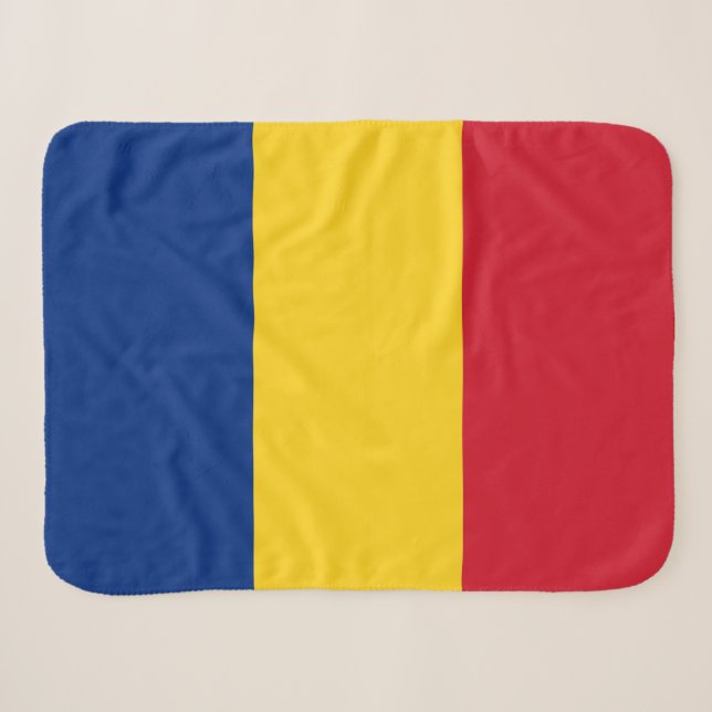 Rumänische Flagge Sherpadecke (Vorderseite (Horizontal))