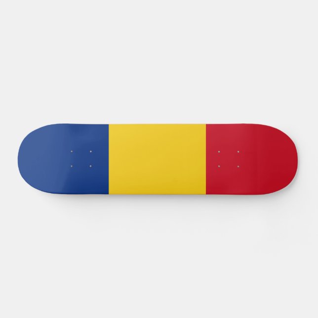 Rumänische Flagge Skateboard (Horizontal)