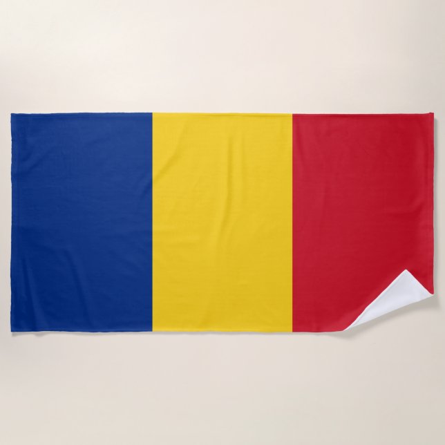 Rumänische Flagge Strandtuch (Vorderseite)