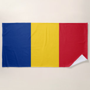 Rumänische Flagge Strandtuch