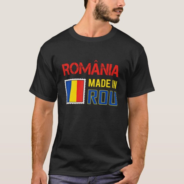Rumänische Flagge T-Shirt (Vorderseite)