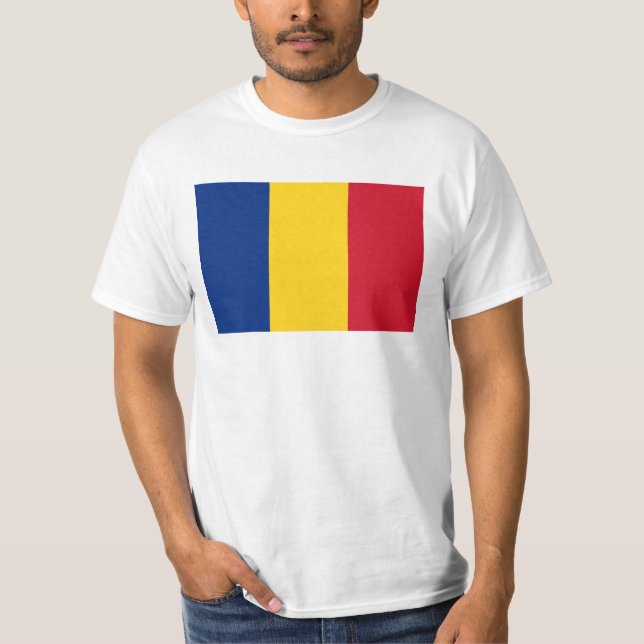 Rumänische Flagge T-Shirt (Vorderseite)