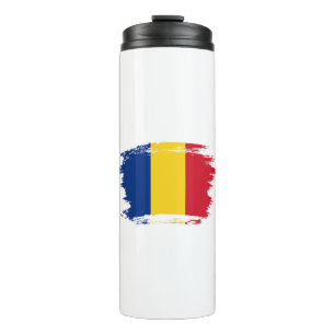 Rumänische Flagge Thermosbecher