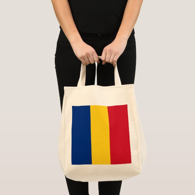 Rumänische Flagge Tragetasche (Vorderseite (Produkt))