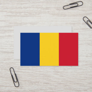 Rumänische Flagge Visitenkarte