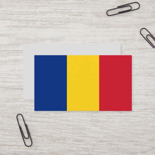 Rumänische Flagge Visitenkarte (Vorderseite/Rückseite Beispiel)