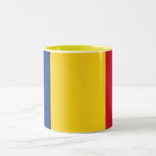 Rumänische Flagge Zweifarbige Tasse