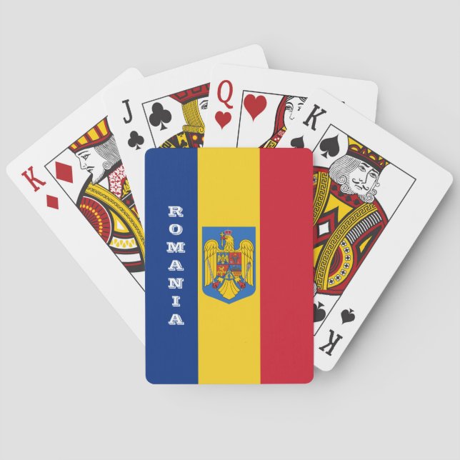 Rumänische Flaggenspiele, Rumänien Spielkarten (Rückseite)