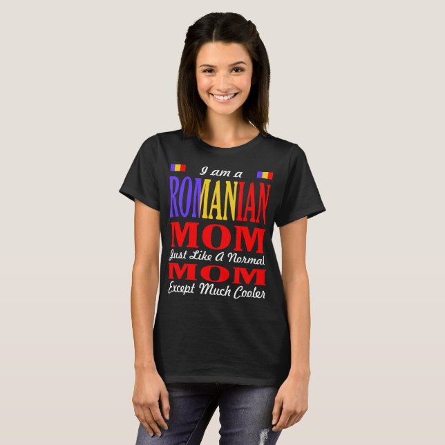 Rumänische Mama mögen normales Mama-viel cooleres T-Shirt (Vorne ganz)