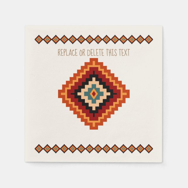 Rumänische Volkskunst - ethnische Motive Serviette (Vorderseite)