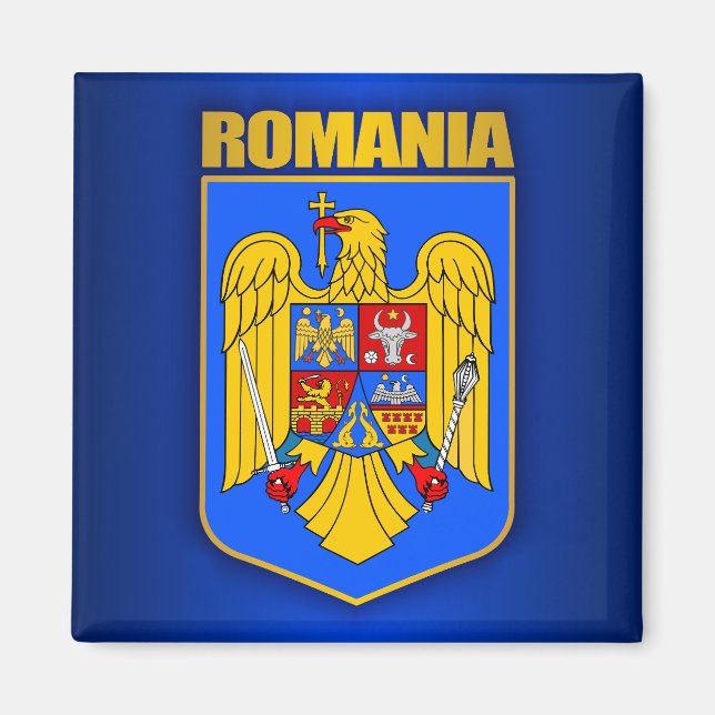 RUMÄNISCHE Wappendecke Magnet (Vorne)