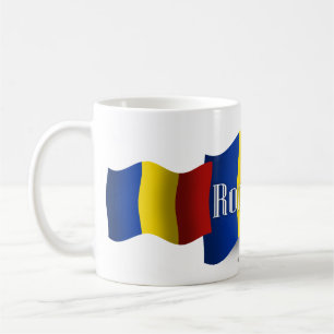 Rumänische Wave Flag Kaffeetasse