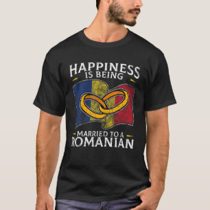 Rumänischer Hochzeitstag Staat von Roots Verheira T-Shirt