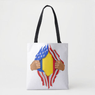 Rumänisches Blut in mir T-Shirt Rumänien Flagge Tasche