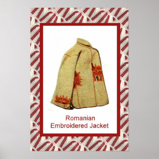 Rumänisches Handwerk, bestickte Jacke Poster