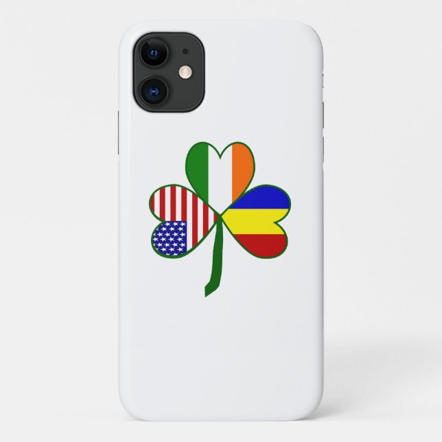 Rumänisches Kleeblatt Case-Mate iPhone Hülle (Rückseite)