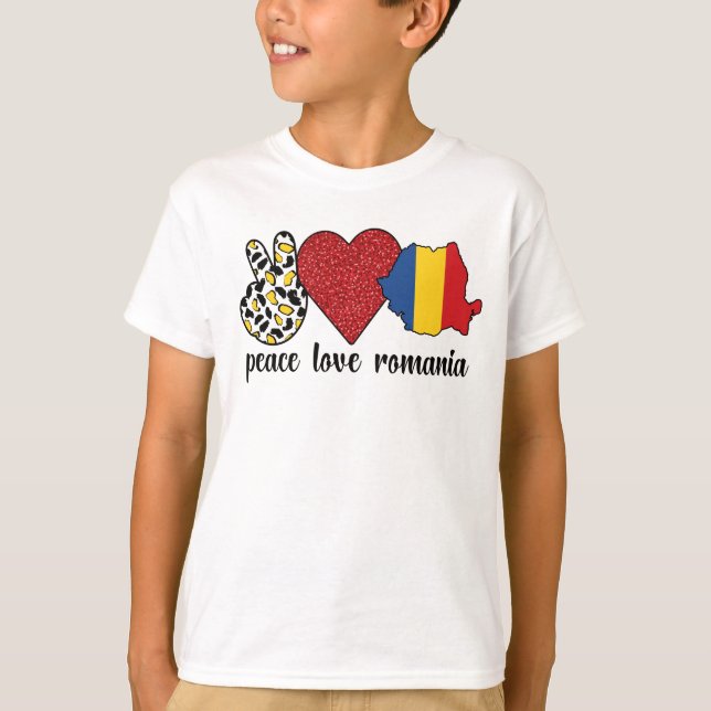 Rumänisches Roots Rumänien Flagge Rumänisches Erbe T-Shirt (Vorderseite)