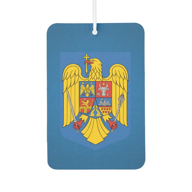 Rumänisches Wappen Autolufterfrischer (Vorderseite)