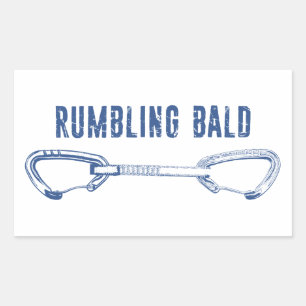 Rumbling Bald Climbing Quickdraw Rechteckiger Aufkleber