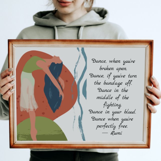 Rumi Dance Quote mit Tänzer Poster (Von Creator hochgeladen)