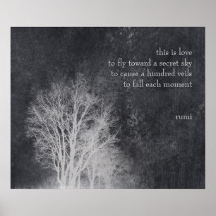 rumi "dieses ist Liebe" Poesiezitat Poster