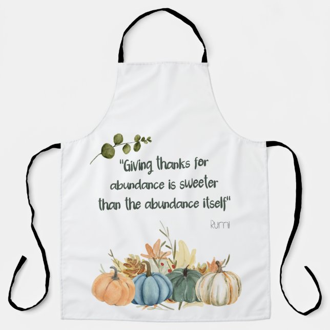 Rumi Erntedank Quote - Glückliches Thanksgiving Schürze (Vorderseite)