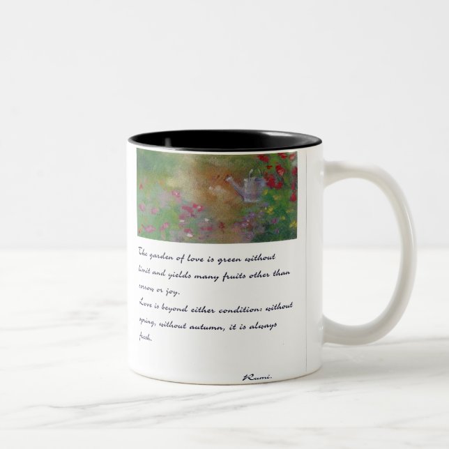 Rumi Garten der Liebe Zweifarbige Tasse (Rechts)