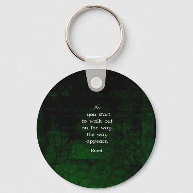 Rumi Inspiration mit Zitat zum Glauben Schlüsselanhänger (Vorderseite)