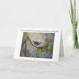 Rumi Inspiration Wasserfarbenfrohe Vogelkunstkarte Karte